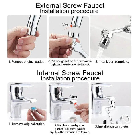 1080° Rotatable Faucet Sprayer Head - 3sung llc