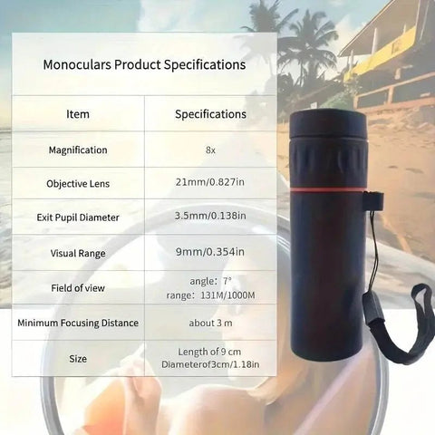 2025 2000X25 HD Monocular Telescope - 3sung llc