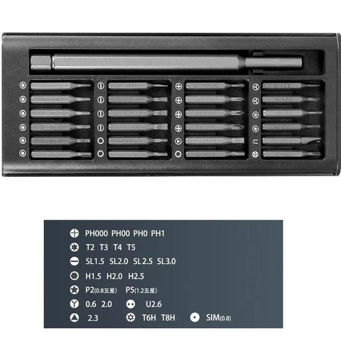 25 - in - 1 Precision Screwdriver Set with Magnetic Bits. - 3sung llc