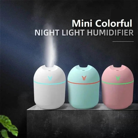 250ML USB Mini Humidifier & Essential Oil Diffuser with LED Light. - 3sung llc