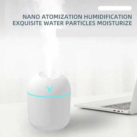 250ML USB Mini Humidifier & Essential Oil Diffuser with LED Light. - 3sung llc