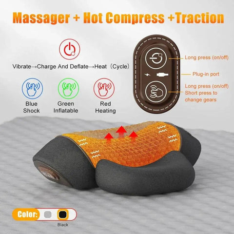 3 - in - 1 Neck Massager Pillow with Heat & Vibration. - 3sung llc