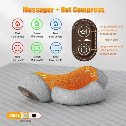 3 - in - 1 Neck Massager Pillow with Heat & Vibration. - 3sung llc