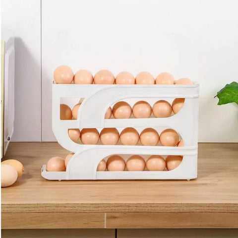 3/4 - Layer Automatic Egg Roller Rack for Kitchen Storage. - 3sung llc