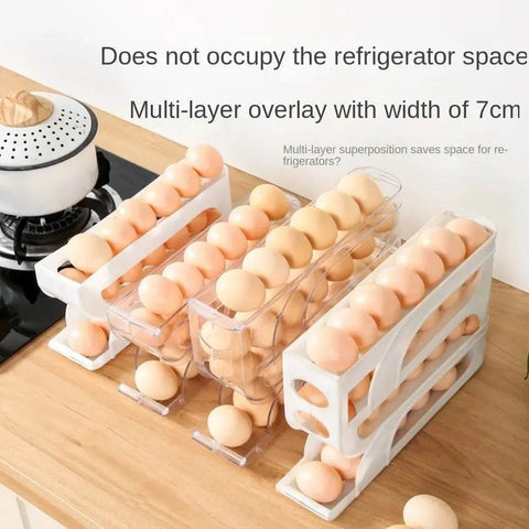 3/4 - Layer Automatic Egg Roller Rack for Kitchen Storage. - 3sung llc