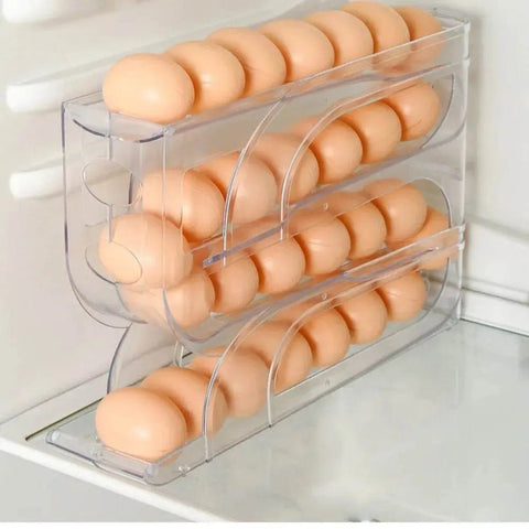 3/4 - Layer Automatic Egg Roller Rack for Kitchen Storage. - 3sung llc