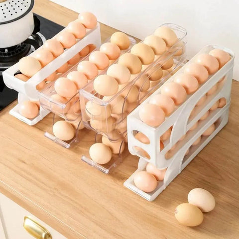 3/4 - Layer Automatic Egg Roller Rack for Kitchen Storage. - 3sung llc