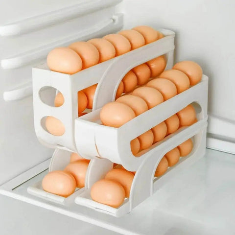 3/4 - Layer Automatic Egg Roller Rack for Kitchen Storage. - 3sung llc
