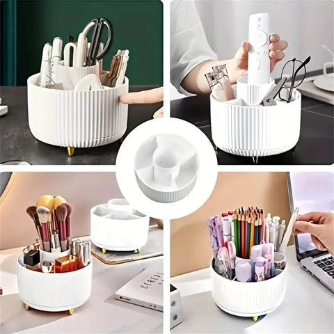 360° Rotating Makeup Organizer with 5 Compartments - 3sung llc