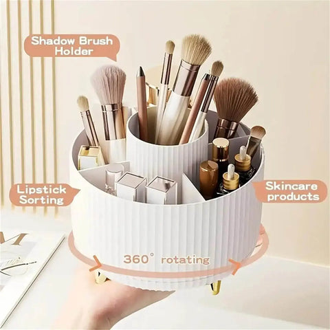 360° Rotating Makeup Organizer with 5 Compartments - 3sung llc