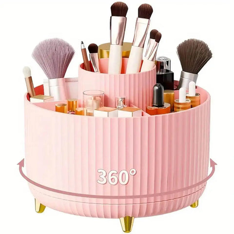 360° Rotating Makeup Organizer with 5 Compartments - 3sung llc