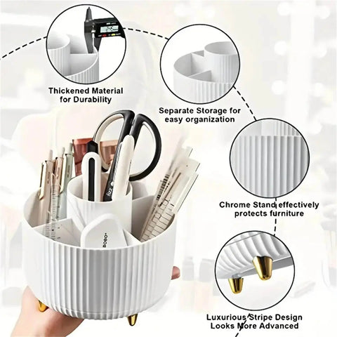 360° Rotating Makeup Organizer with 5 Compartments - 3sung llc