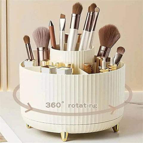360° Rotating Makeup Organizer with 5 Compartments - 3sung llc