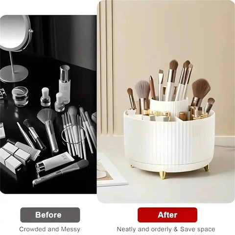360° Rotating Makeup Organizer with 5 Compartments - 3sung llc