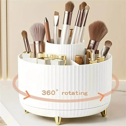360° Rotating Makeup Organizer with 5 Compartments - 3sung llc