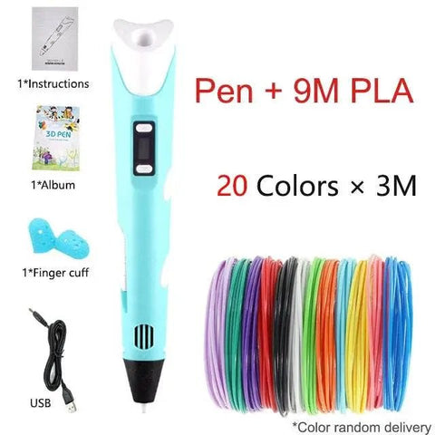 3D Printing Pen for Kids with LCD Screen & PLA Filament. - 3sung llc
