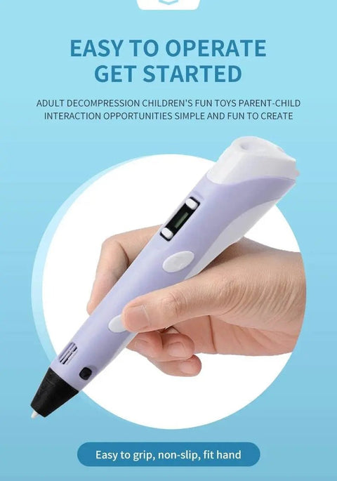 3D Printing Pen for Kids with LCD Screen & PLA Filament. - 3sung llc