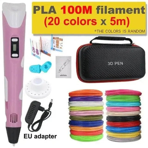 3D Printing Pen for Kids with LCD Screen & PLA Filament. - 3sung llc