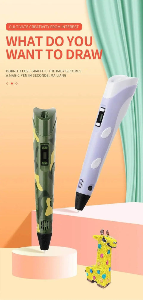 3D Printing Pen for Kids with LCD Screen & PLA Filament. - 3sung llc