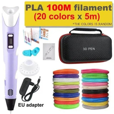 3D Printing Pen for Kids with LCD Screen & PLA Filament. - 3sung llc