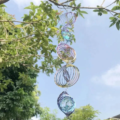 3D Rotating Tree of Life Wind Chime & Spinner. - 3sung llc