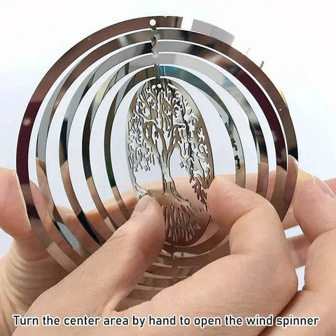 3D Rotating Tree of Life Wind Chime & Spinner. - 3sung llc