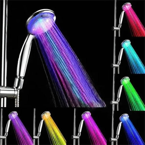 7 - Color LED Rainfall Shower Head with Water - Saving Spray. - 3sung llc