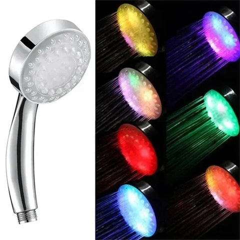 7 - Color LED Rainfall Shower Head with Water - Saving Spray. - 3sung llc