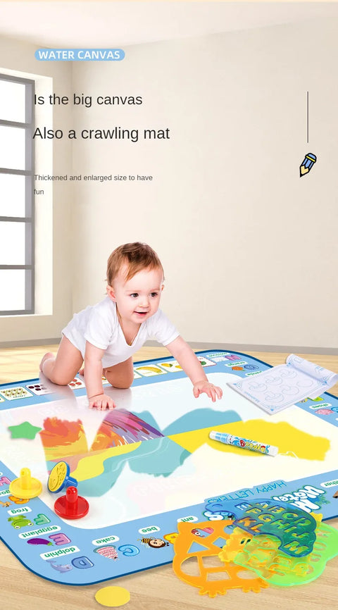 Magic Water Drawing Mat Reusable Doodle Painting Board with Pens Montessori Educational Toys for Kids Halloween Christmas Gift - 3sung llc
