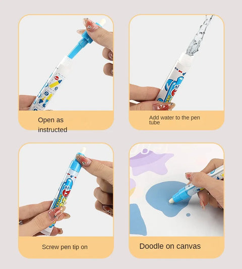 Magic Water Drawing Mat Reusable Doodle Painting Board with Pens Montessori Educational Toys for Kids Halloween Christmas Gift - 3sung llc