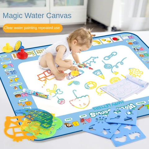 Magic Water Drawing Mat Reusable Doodle Painting Board with Pens Montessori Educational Toys for Kids Halloween Christmas Gift - 3sung llc