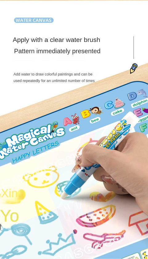 Magic Water Drawing Mat Reusable Doodle Painting Board with Pens Montessori Educational Toys for Kids Halloween Christmas Gift - 3sung llc