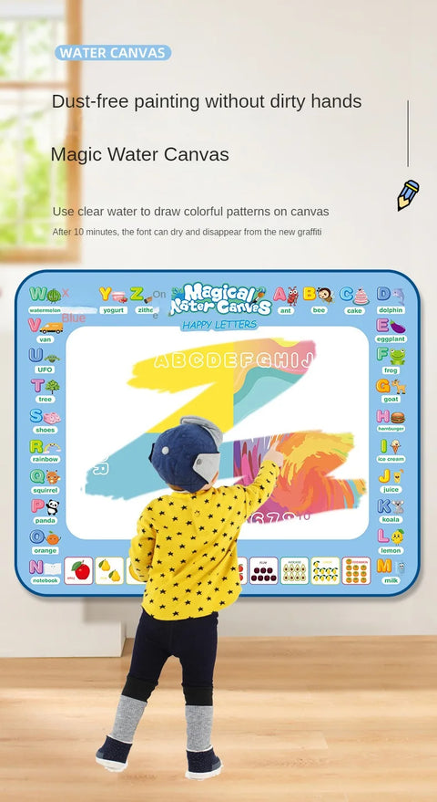 Magic Water Drawing Mat Reusable Doodle Painting Board with Pens Montessori Educational Toys for Kids Halloween Christmas Gift - 3sung llc