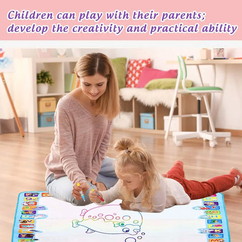 Magic Water Drawing Mat Reusable Doodle Painting Board with Pens Montessori Educational Toys for Kids Halloween Christmas Gift - 3sung llc
