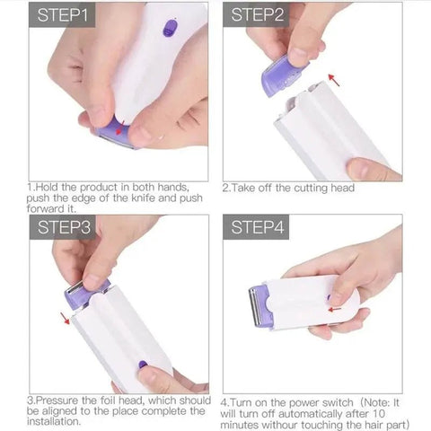 Blue - Light Epilator for Women - Automatic Hair Remover for Face, Legs, Bikini. - 3sung llc