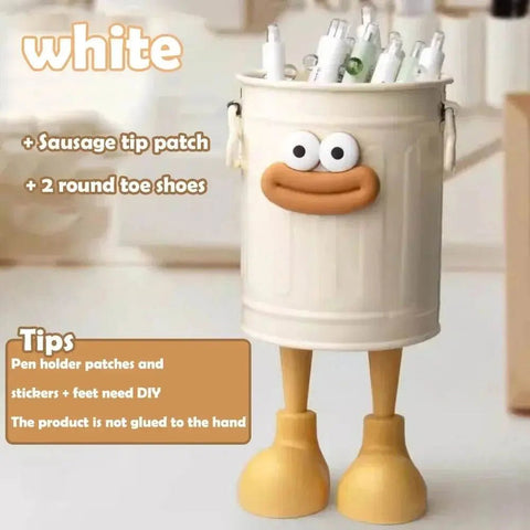 Cartoon Pen Holder with Random Letter Stickers. - 3sung llc