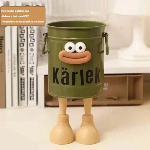 Cartoon Pen Holder with Random Letter Stickers. - 3sung llc