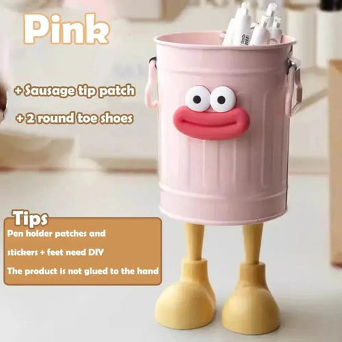 Cartoon Pen Holder with Random Letter Stickers. - 3sung llc