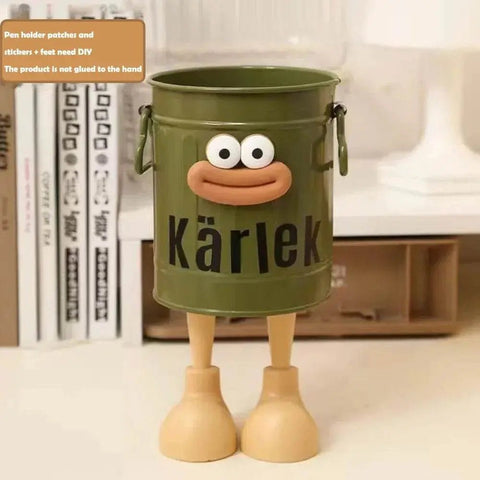 Cartoon Pen Holder with Random Letter Stickers. - 3sung llc