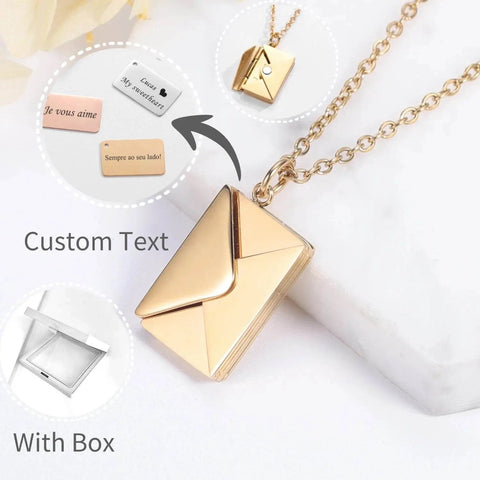 Customized Love Letter Envelope Necklace - Stainless Steel Jewelry. - 3sung llc