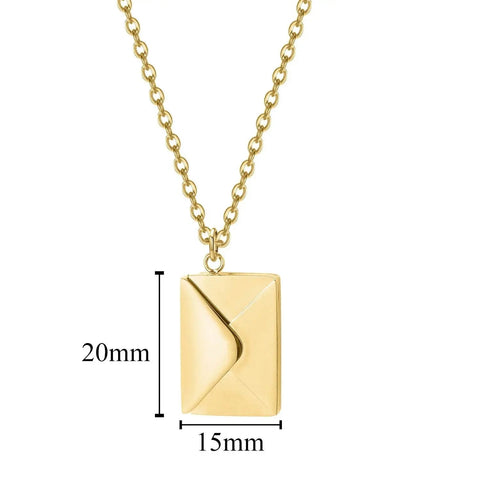 Customized Love Letter Envelope Necklace - Stainless Steel Jewelry. - 3sung llc