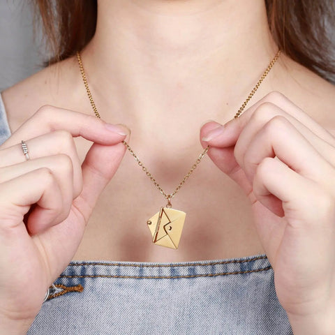 Customized Love Letter Envelope Necklace - Stainless Steel Jewelry. - 3sung llc