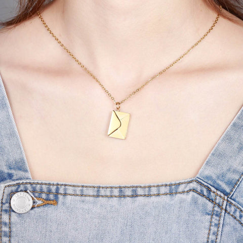Customized Love Letter Envelope Necklace - Stainless Steel Jewelry. - 3sung llc