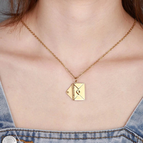 Customized Love Letter Envelope Necklace - Stainless Steel Jewelry. - 3sung llc