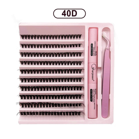 DIY Lash Extension Kit with 200 Clusters, Bond & Seal. - 3sung llc
