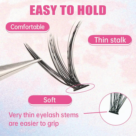 DIY Lash Extension Kit with 200 Clusters, Bond & Seal. - 3sung llc