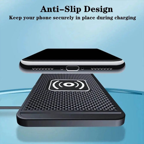 Fast Wireless Car Charger with Silicone Pad for iPhone & Samsung. - 3sung llc