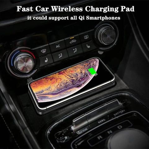 Fast Wireless Car Charger with Silicone Pad for iPhone & Samsung. - 3sung llc