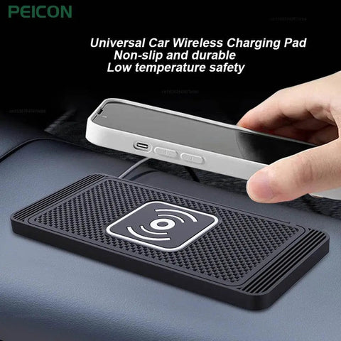 Fast Wireless Car Charger with Silicone Pad for iPhone & Samsung. - 3sung llc