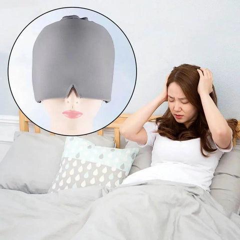 Gel Ice Migraine Relief Cap with Eye Mask for Cold Therapy. - 3sung llc